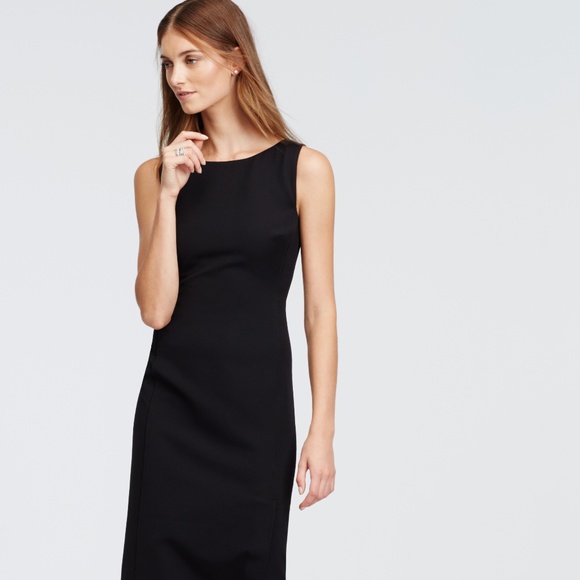 ann taylor black sheath dress
